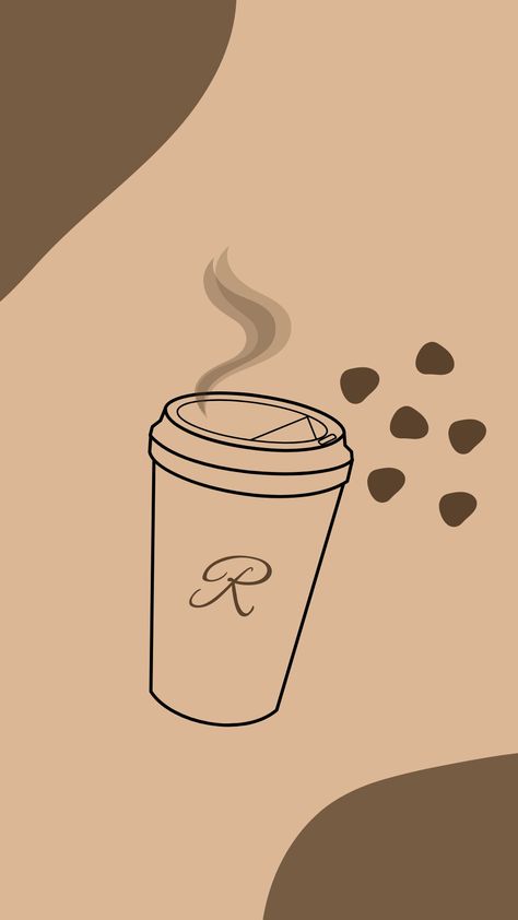 Minimal coffee wallpaper , abstract wallpaper, coffee illustration Cute Coffee Wallpaper Aesthetic, Brown Aesthetic Wallpaper Home Screen, Coffee Cartoon Aesthetic, Brown Coffee Wallpaper, Coffee Lockscreen Aesthetic, Coffee Lockscreen, Coffee Background Aesthetic, Coffee Lover Wallpaper, Coffee Widget