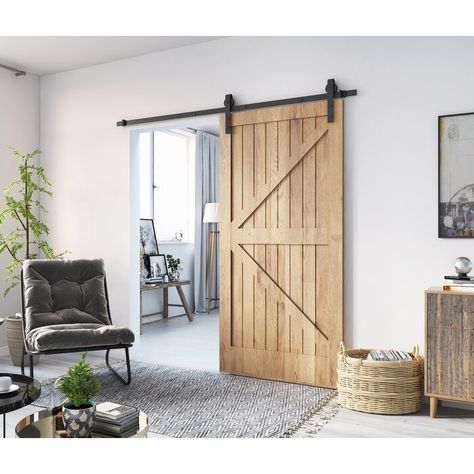 Single Barn Door, Bypass Barn Door Hardware, Bypass Barn Door, Home Door Design, Barn Door Designs, Double Barn Doors, Sliding Barn Door Hardware, Sliding Door Hardware, House Doors