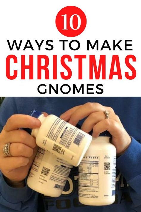 Christmas Repurpose Ideas, Pill Bottle Gnomes Diy, Pill Bottle Gnomes, Make Gnomes, Pill Bottle Crafts, Gnome Ideas, Holiday Gnomes, Norwegian Christmas, Living Room Fireplace