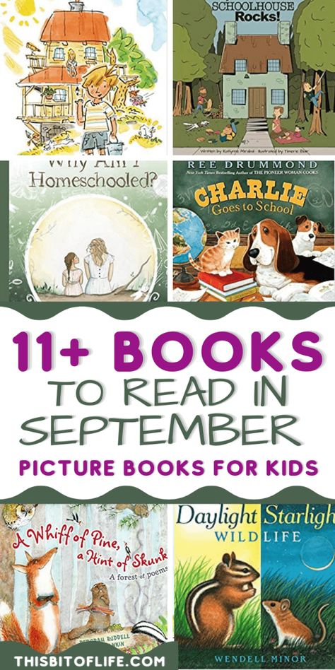 Fall Books For First Grade, September Read Alouds First Grade, September Picture Books, September Read Alouds, September Homeschool, September Books, Living Books List, Homeschooling Books, Back To Homeschool