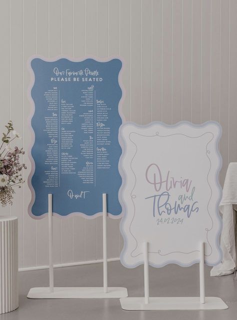 Standing Wedding Sign, French Blue Wedding, Decor Spa, Dessert Table Sign, 2024 Inspiration, Engagement Inspo, Event Sign, Loire Valley, March 30