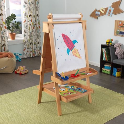 Toddler Easel, Kids Easel, Trendy Toys, Artist Easel, Wood Easel, Arts And Crafts Furniture, Woodworking For Kids, Art Easel, Wooden Easel