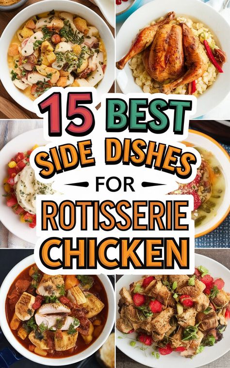 Wow Your Family with These Mouthwatering Side Dishes to Serve with Rotisserie Chicken! 🍽️🌽 #rotisseriechicken #sidedishideas #foodie Rotisserie Chicken Sides Dishes, Costco Side Dishes, Rotisserie Chicken Sides, Costco Rotisserie Chicken Recipes, Costco Rotisserie Chicken, Sides For Chicken, Creamy Macaroni And Cheese, Classic Caesar Salad, Side Dishes For Chicken