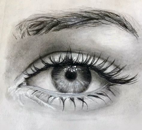 Eye Pencil Shading, Realistic Art Black And White, Eyes Reference Realistic, Shaded Eye Drawing, Eye Drawing Shading, Eye Drawing Charcoal, Hyperrealism Drawing Black And White, Eyes Pencil Shading, Realistic Black And White Drawings