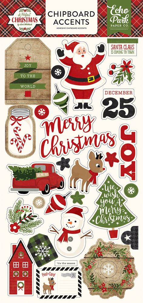 Crismas Stickers, Cute Christmas Stickers Printable, Christmas Sticker Ideas, Christmas Stickers Printable, Santa Claus Is Coming To Town, Merry Christmas Wishes, Christmas Scrapbook, Echo Park, Noel Christmas