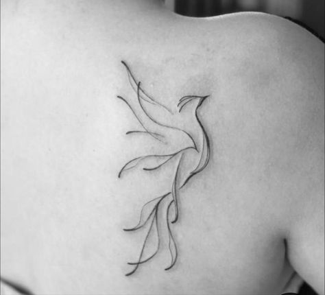 Line Phoenix Tattoo, Fine Line Phoenix Tattoo, Phoenix Tattoo, Ankle Tattoo, Fine Line Tattoos, Line Tattoos, Fine Line, I Tattoo, Tatting