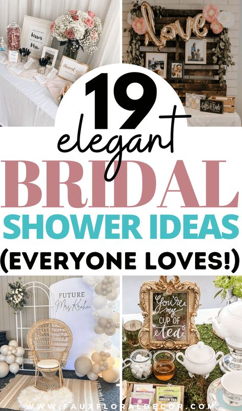 19 Unique Bridal Shower Ideas That Will Make The Bride Feel Special Glam Bridal Shower Ideas, Unique Bridal Shower Ideas, Bridal Shower Display, Bridal Shower Tea Party Theme, Creative Bridal Shower Ideas, Unique Bridal Shower Themes, Bridal Shower Colors, Simple Bridal Shower, Bridal Theme