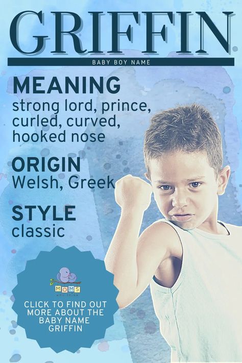 Griffin is an appealing name of Welsh and classical origin. This baby name offers a seamless combination of both ruggedness and royalty. Griffin also has a solid place in popular literature and folklore. Dr. Griffin is the main protagonist in H.G. Wells' The Invisible Man, and Griffin Jennings is the central character of History Is All You Left Me. Keep reading to learn more about this name. #boyname #babyname Griffin Name, Baby Name Meaning, Welsh Words, The Invisible Man, Popular Baby Names, Baby Names And Meanings, Invisible Man, Unique Baby Names, Boy Meets World
