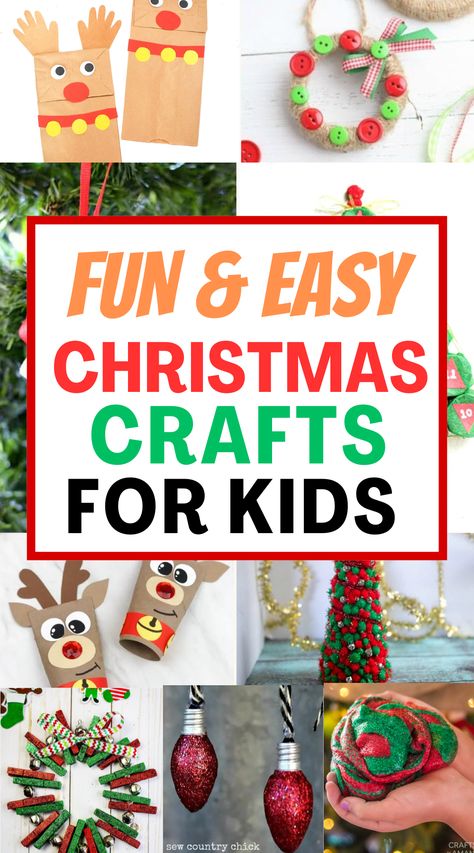 Check these easy Christmas Crafts for Kids and discover easy, joyful projects perfect for little hands. From sparkling ornaments to creative Christmas trees, there's something magical for every young crafter. via @eyankimedia Simple Christmas Crafts For Kids, Simple Christmas Crafts, Easy Christmas Crafts For Kids, December Ideas, Easter Toddler, Mason Jar Christmas Crafts, Christmas Clothespins, Spring Kindergarten, Easy Holidays Crafts