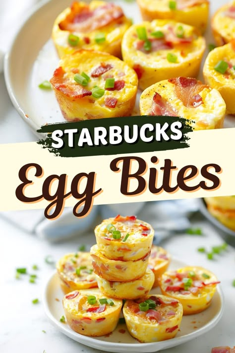 Forget the drive-through and make these copycat Starbucks egg bites with bacon and Gruyère at home. They're savory, rich, and packed with protein. Three Bridges Egg Bites Copycat Recipe, Stuffed Easter Eggs, Copycat Egg Bites Starbucks, Egg Bites With Bacon, Easy Breakfast Ideas Healthy, Mrc Recipes, Copycat Starbucks Egg Bites, Cooktop Cove, Protein Breakfasts