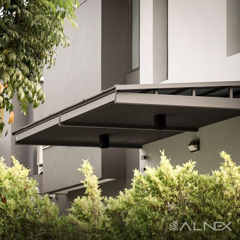 Introducing the revolutionary ALNEX aluminum awning, crafted from lightweight 6063T6 aluminum and designed to extend up to 3 meters without supporting poles. Built to exceed engineering and American ASTM standards, this awning sets a new standard of elegance and durability for outdoor living spaces. Building Awning, Exterior Architecture Design, Awning Design, Canvas Awnings, Aluminum Awnings, Rain Shelter, Metal Awning, House Porch, Longbow