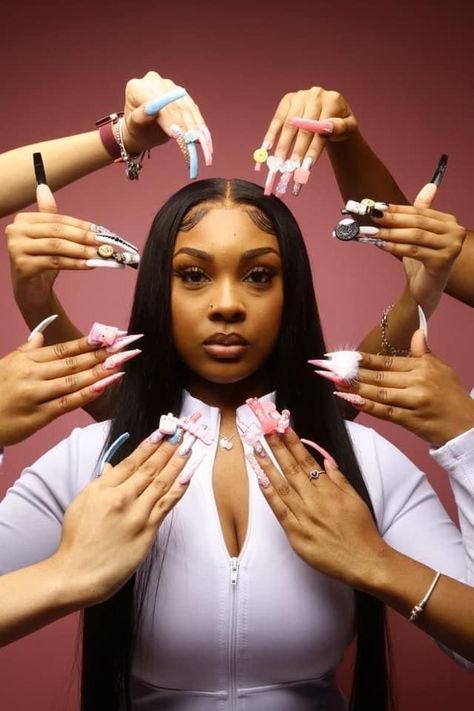 Nail Brand Photoshoot, Photoshoot Ideas For Nail Tech, Business Photoshoot Ideas Black Women Lashes, Nail Tech Photoshoot Ideas Black Women, Nailtech Photoshoot Ideas, Mail Tech Photoshoot, Eyelash Business Photoshoot Ideas, Nail Photo Shoot Ideas, Dope Photoshoot Ideas Black Women