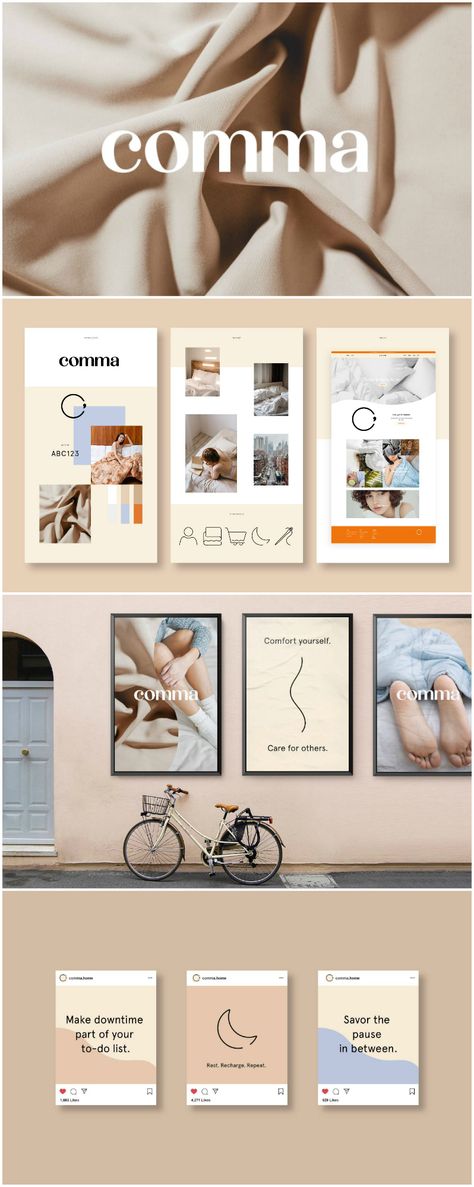 Homeware Branding, Brand Words, Brand Advertising, Brand Assets, Article Design, Bedding Brands, Branding Design Inspiration, Closet Designs, Soothing Colors