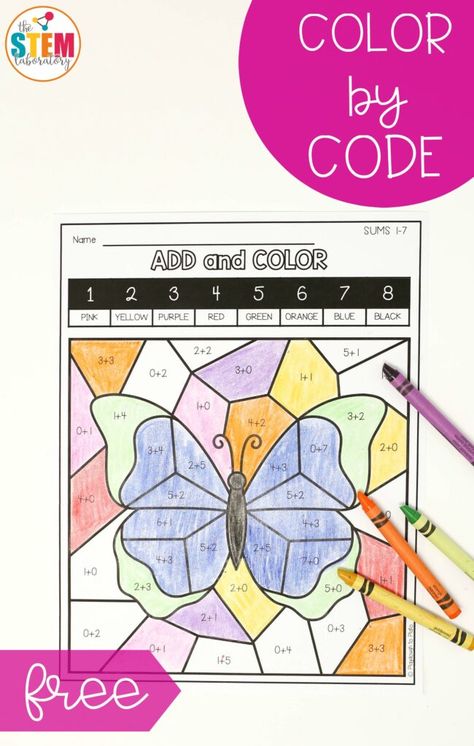 Make addition exciting for kids with this playful color by code activity! Print your freebie below and then hop over and snag our Addition Fact Fluency Pack too. Getting Ready When it came to prep, this couldn’t have been easier! I simply printed the page and grabbed our batch of crayons. That’s it! We were … Craftivity First Grade, Preschool Weather Theme, Weather Activities For Preschool, X Ray Fish, Addition Within 20, Addition Fact Fluency, Kindergarten Stem, Preschool Weather, Butterflies Activities