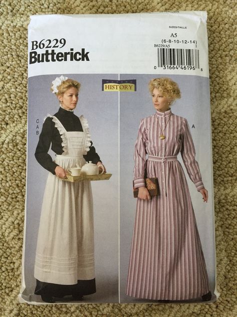 Victorian Era Costume, Edwardian Dress Pattern, Edwardian Shoes, Edwardian Blouse, Pattern Hack, Edwardian Dress, Button Front Dress, Supima Cotton, Victorian Era