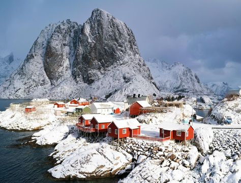 The Lofoten Islands is one of the most popular destinations in Norway. The moment you arrive, you'll understand why, as this stunning archipelago features jagged mountain peaks, colorful hamlets that cling to rocks, and a coastline dotted with islands. If you're looking for outdoor adventures, this is the place for you! Enjoy scenic drives, kayaking, snowshoeing, hiking, biking, sailing, and more. Beautiful Landscape Pictures, Norway Travel Guide, Landscapes Photography, Baby Poster, Nordland, Norway Travel, Tromso, Landscape Pictures, Fishing Villages