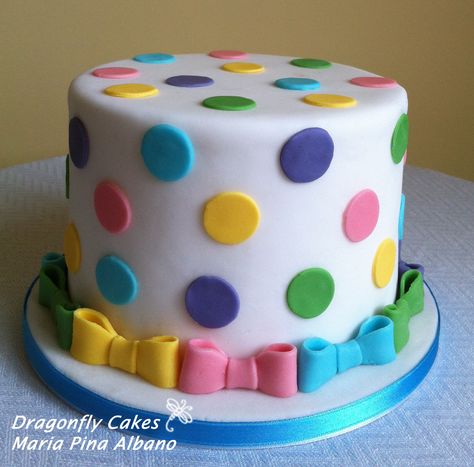 Birthday Cake Photos - polka dot cake Dragonfly Cake, Polka Dot Cake, Rodjendanske Torte, Torte Creative, Dot Cake, Polka Dot Cakes, Cake Decorating For Beginners, Torte Cupcake, Health Conscious