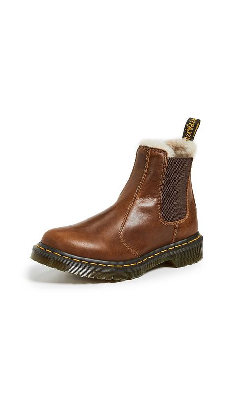 Dr. Martens Leonore Sherpa Chelsea Boots Dr Martens Leonore, Toddler Duck Boots, Doc Marten Boots, Basic Sandals, Best Winter Boots, White Canvas Shoes, All Black Shoes, Doc Marten, Fashion Heels