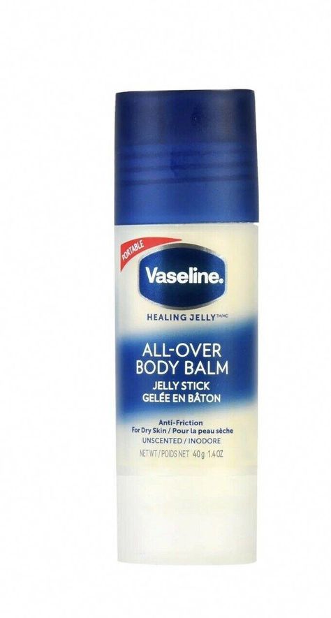 Find many great new & used options and get the best deals for Vaseline All-Over Body Balm Jelly Stick Anti-Friction Unscented 1.4 oz Body Feet at the best online prices at eBay! Free shipping for many products! Vaseline Jelly Stick, Vaseline All Over Body Balm Jelly Stick, Vaseline Body Balm, Vaseline Stick, Moisturizer Stick, Body Routine, Vaseline Jelly, Uses For Vicks, Desired Reality