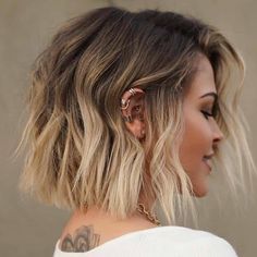 Short Choppy Layered Hair, Short Hair Color, Penteado Cabelo Curto, Ombre Hair Color, Short Blonde Hair, Short Curly Hair, Ombre Hair, Hair Dos, Balayage Hair