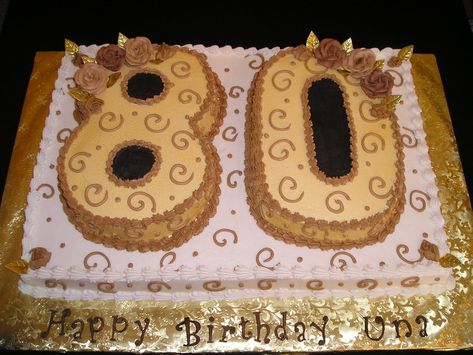 Eighty Years Old Birthday Cakes For 83 Year Old, Mom's Birthday, Pineapple Cake, Buttercream Icing, Lemon Cake, Mom Birthday, The Shape, Birthday Cakes, Butter Cream