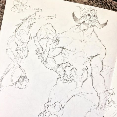 Knight Zhang on Instagram: “Trying to expand the kinds of body types I can comfortably draw, so have some monsties!” Knight Zhang, Creature Concept Art, Angels And Demons, Ghost Rider, Character Sheet, Creature Concept, Art Block, Comfort Zone, Traditional Art