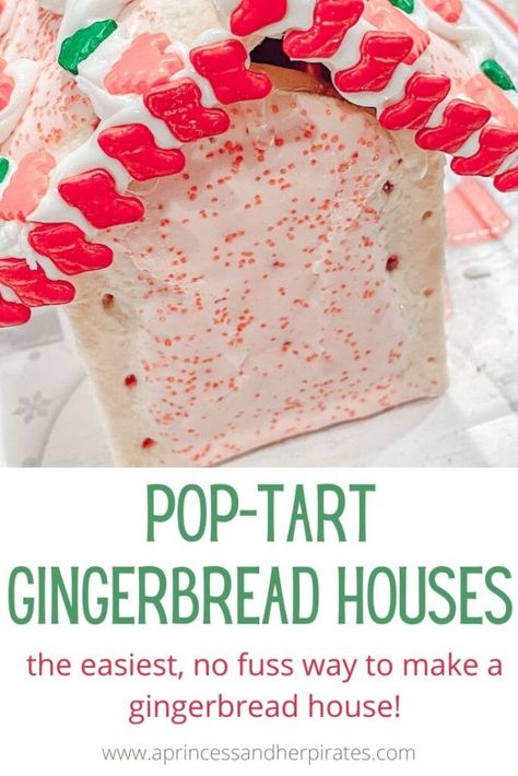 Alternative Gingerbread House Ideas, Gram Cracker Gingerbread House Easy, Gingerbread House Alternative Ideas, Pop Tart Gingerbread House, Making A Gingerbread House, Gingerbread Competition, Graham Cracker Gingerbread House, Easy Gingerbread House, Baby Christmas Crafts