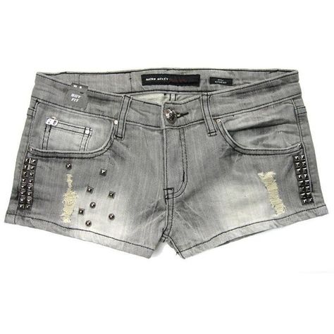 Miss 60, Grey Denim Shorts, Hipster Jeans, Tokyo Hotel, Formal Clothing, Nye Fashion, Style Bundle, Studded Shorts, Pants Short