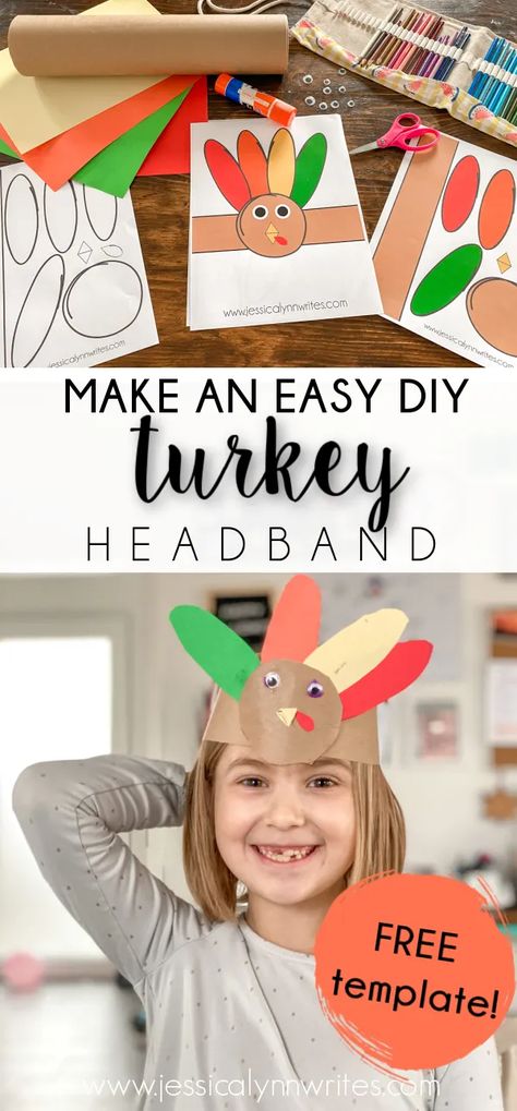 Thanksgiving Headband Craft, Turkey Headband Craft, Turkey Hats, Poetry Night, Turkey Headband, Thanksgiving Headbands, Diy Turkey, Thanksgiving Crafts Preschool, Turkey Hat