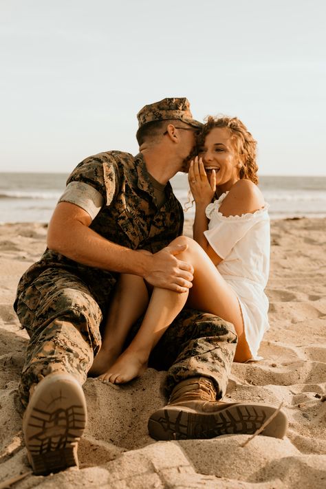 Marine Couple Photography, Marine Engagement Photos, Army Engagement Pictures, Military Proposal, Marine Girlfriend Pictures, Navy Engagement Photos, Army Engagement Photos, Farewell Photos, Military Couple Pictures