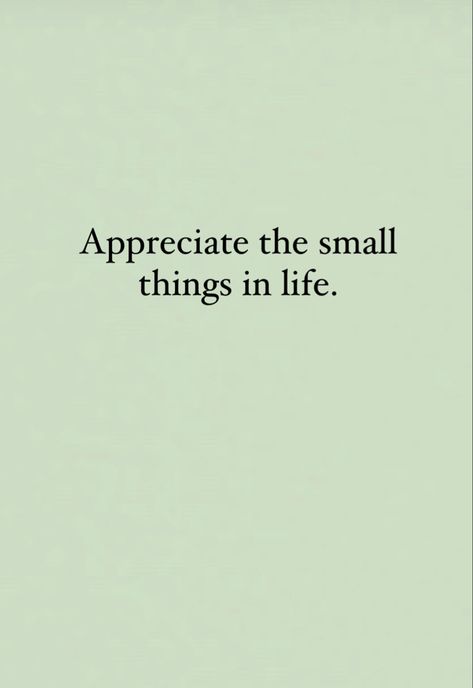 Appreciate the small things in your life💕 Appreciate Small Things Quotes, It’s The Small Things Quotes, Appreciate The Small Things Quotes, Motivional Quotes Life Short, Small Things In Life Quotes, Happiness In Small Things Quotes, Appreciate The Little Things Quotes, Small Things Quote, The Little Things Quotes