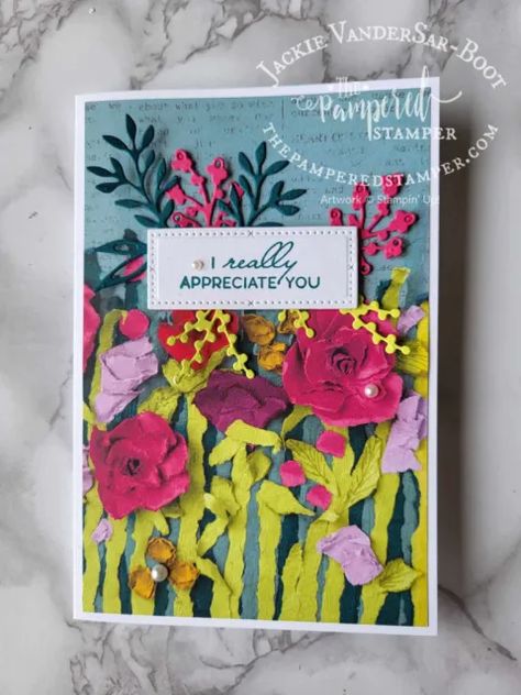 Stampin Up Masterfully Made Cards, Stampin Up Masterfully Made Dsp, Stampin Up Masterfully Made, Masterfully Made Dsp, Timeless Arrangements, Card Making Tutorials, Cards For Friends, Mothers Day Cards, Card Designs