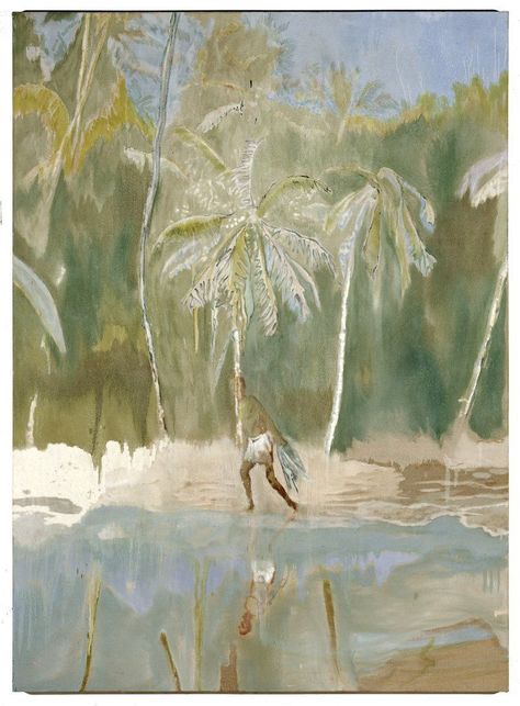 Peter Doig, PELICAN, 2004, oil on canvas, 275 x 200 cm / 108 x 79". Chris Ofili, Peter Doig, Art Abstrait, Art Moderne, Contemporary Paintings, Figurative Art, Abstract Landscape, Trinidad, Painting Inspiration