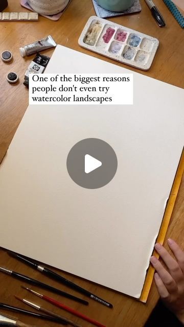 Landscape Artist Of The Year, Landscape Watercolor Tutorial, Watercolour Inspiration Landscape, Watercolor Landscape Paintings Easy, Watercolor Step By Step Tutorials, Watercolor Landscape Tutorial, How To Watercolor, Master Watercolor, Creative Practice