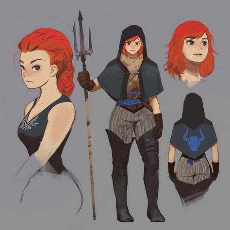 RPG Character References (300+ images) - Imgur Mingchen Shen, Girl With Red Hair, Drawing Of A Girl, V Model, Very Important Person, Heroic Fantasy, Character References, Fantasy Inspiration, Female Character Design