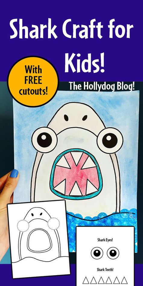 Build A Shark, Shark Crafts For Kids, Shark Week Activities, Shark Template, Shark Crafts, Shark Activities, Craft For Preschool, Shark Craft, Fun Summer Crafts