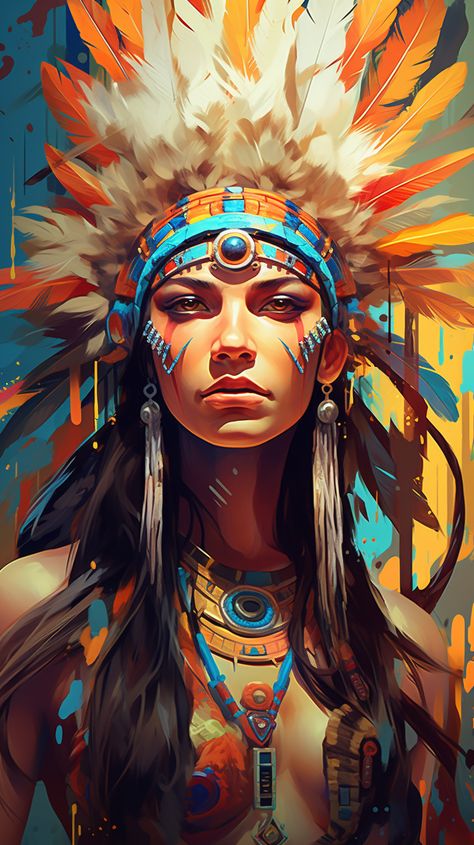 Stunning creative vision selected by ThetaCursed, License: CC BY-NC 4.0 Warrior Female Art, Tattoos Medusa, Warrior Female, Aesthetic Eclectic, American Indian Artwork, Native American Woman, Tokyo Art, Indian Pictures, Mythology Tattoos