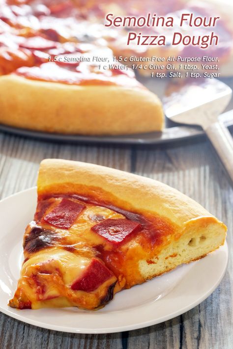 Semolina Pizza Dough Recipe, Bread Flour Pizza Dough, Neapolitan Pizza Dough Recipe, Pizza Dough Bread, Semolina Flour, Pie Crust Dough, Active Dry Yeast, Pizza Dough Recipe, Homemade Pizza Dough