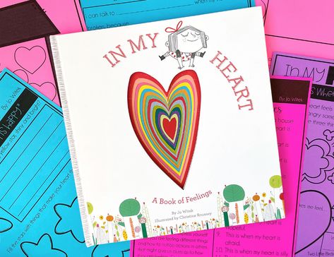 Activities to Talk about Feelings with "In My Heart: A Book About Feelings" Talk About Feelings, Kids Museum, Similes And Metaphors, Thinking Of Someone, Read Aloud Books, When You Are Happy, Different Feelings, Different Emotions, Happy Heart