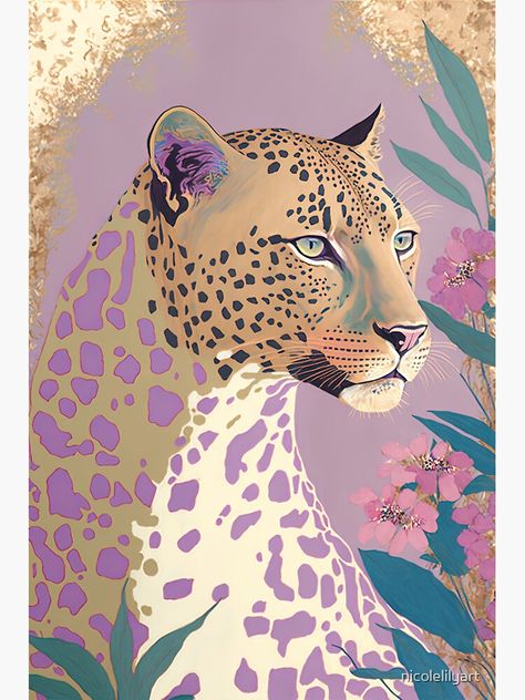 Cheetah Print Wallpaper, Wild Animal Wallpaper, Leopard Art, Print Design Art, Animal Print Wallpaper, Abstract Canvas Art, Boho Floral, Animal Illustration, Painting Inspiration