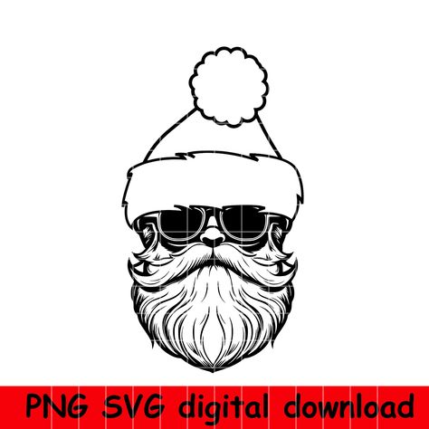 Santa Face Svg, Xmas Clipart, Hippie Christmas, Santa Claus Face, Vintage Christmas Shirt, Girls Weekend Shirts, Summer Beer, Holiday Graphics, Santa Face