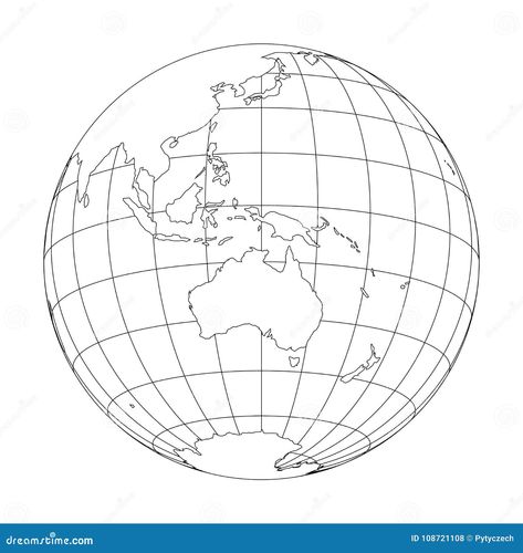 Globe Outline, Globe Vector, Map Sketch, Earth Globe, Screen Savers, Powerpoint Presentation, Geometry, Framed Artwork, Globe