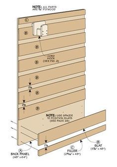 Wood Slat Storage Wall, Modular Wall System, Wide Shiplap, Slat Wall Storage, Diy Slat Wall, Wall Storage System, French Cleat Storage, Tool Wall Storage, Wall Storage Diy