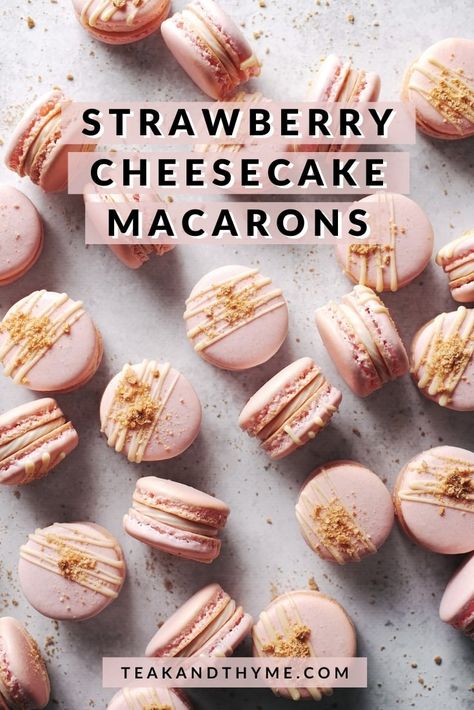 Cheesecake Macarons, French Macaroon Recipes, Macaron Filling, Macaroon Cookies, Macaron Flavors, Macaron Cookies, French Macaroons, Macaroon Recipes, Spring Desserts