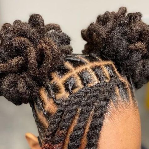 Loc Hairstyles Dreadlock Hairstyles For Birthday, Loc Pedal Hairstyles, Heart Barrel Twist Locs, Two Ponytails With Locs, Dread Bun Styles Women, Dread Locks Hairstyles, Half Up Half Down Dread Styles, Lock Styles For Women Dreadlocks, Kids Dreads Hairstyles