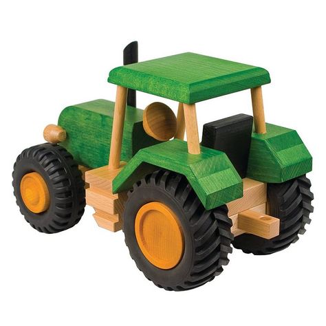 wooden digger by knot toys | notonthehighstreet.com Diy Wooden Toys Plans, Wooden Toys Design, Wooden Toy Trucks, Wooden Toy Cars, Wooden Toys Plans, Wooden Wheel, Diy Wooden Projects, Diy Kids Toys, Carpentry Diy