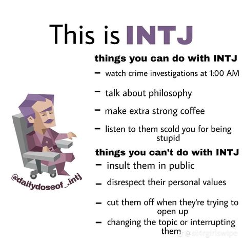 Mbti Comics, Mbti Music, Enfp Isfj, Intj Core, Intj Aesthetic, Intj Things, Intj Type, Intj Isfj, Intp Entj