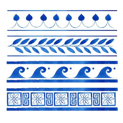 Greek Designs Pattern, Greek China Pattern, Greek Cards Design, Greek Textiles Patterns, Greek Inspired Painting, Greek Frame Design, Greece Pattern Design, Greek Prints Pattern, Greek Decor Ideas