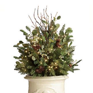 Majestic Holiday Urn Filler Holiday Urn, Outdoor Urns, Outdoor Christmas Wreaths, Frontgate Outdoor Furniture, Frontgate Outdoor, Gift Wreath, Holiday Greenery, Holiday Garlands, Wreaths And Garlands