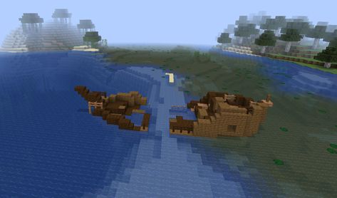 You will find a shipwreck Shipwreck Minecraft Build, Minecraft Shipwreck Build, Minecraft Shipwreck, Ship Wreck, Ship Breaking, Pirate Bay, Minecraft Games, Minecraft Decorations, Minecraft House Designs